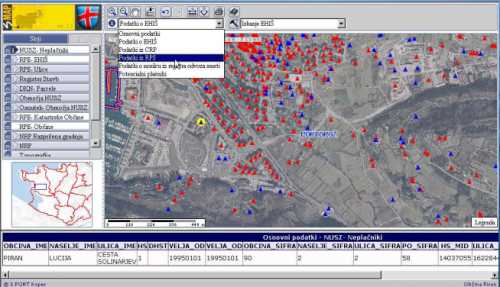 An example of data filtering for properties for which the charge for the use of building land (NUSZ) is not calculated (i.e. the description below the figure).