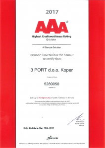 Certificate Creditworthiness AAA 2017 3 PORT